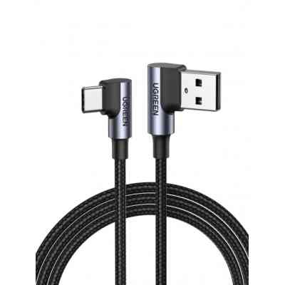 Дата кабель USB 2.0 AM to Type-C 1.0m US176 Both Angled 3A (Black) Ugreen (20856) Вінниця