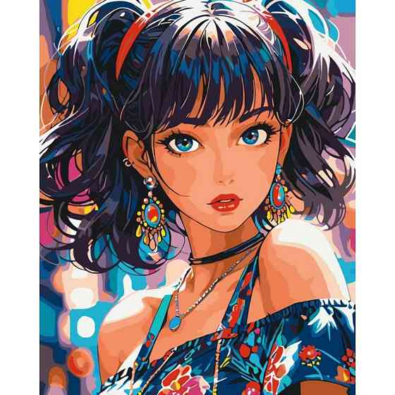 Картина за номерами "Дівчина з блакитними очима" 16117-AC 40х50 см Вінниця