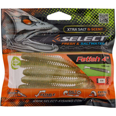 Силикон рыболовный Select Fetish 4" 308 (5 шт/уп) (1870.71.72) Винница - изображение 2