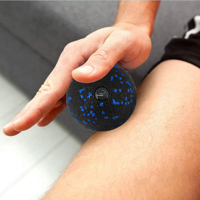 Массажний м'яч PowerPlay PP-4351 Epp Massage Ball (d10) Чорно/Синій Кам'янське - фото 3