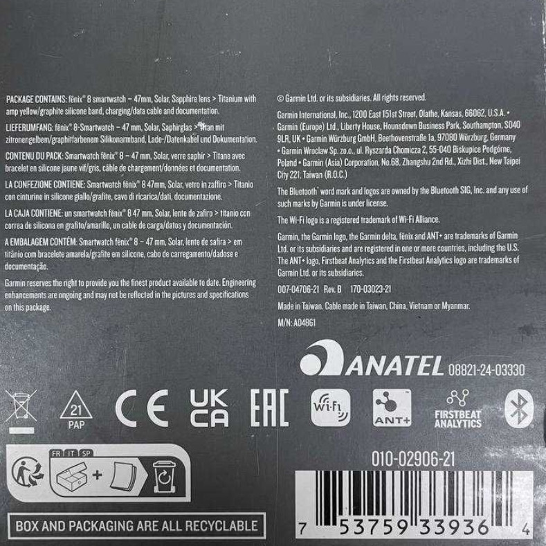 Смарт -Часы Спортивний годинник Garmin Fenix 8 47mm Solar Sapphire Titanium Киев - изображение 2