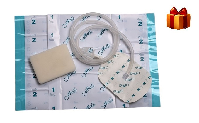 Комплект для вакуумної терапії ран: пов'язка біла, велика (15х10х1см) та аксесуари Дніпро - фото 1