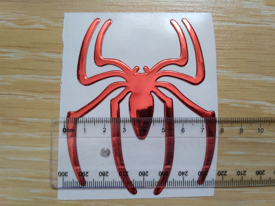 Наклейка Павук опукла Червона Київ - фото 3