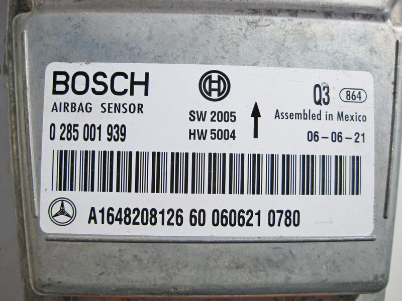 Mercedes-Benz  A1648208126 Блок управління подушок безпеки GL X164 ML W164 R-Class W251 Одесса - изображение 3