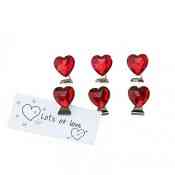 Магніти Сердечко із затискачем, набір із 6 шт Ровно