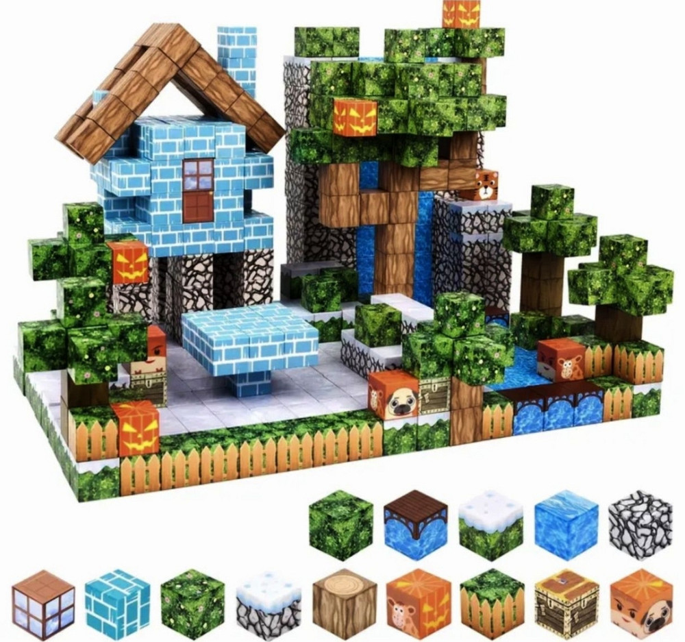 Конструктор магнитный Майнкрафт 100 блоків. Харьков - изображение 6