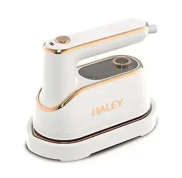 Ручний відпарювач праска Haley HY-2075 біло-золотий 1300Вт з поворотною ручкою 180° та керамічною підошвою 150ml Одеса