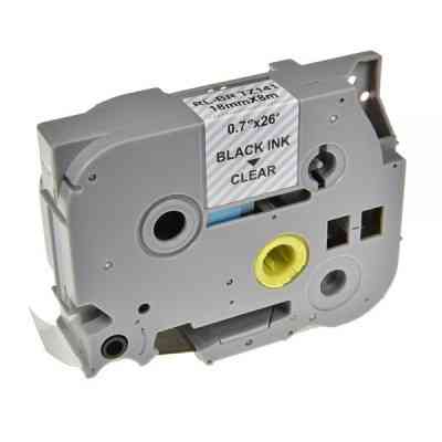 Лента для принтера этикеток UKRMARK RL-B-T141P-BK/CL, аналог TZE141. 18 мм х 8 м (900239) Винница