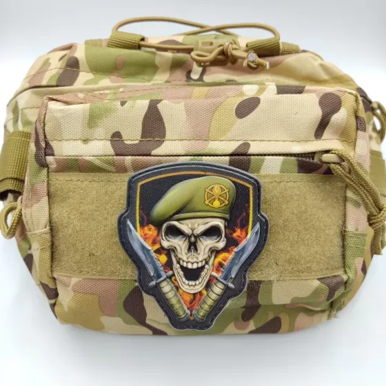 Патч / шеврон Череп у береті Механізовані війська об'ємний Киев