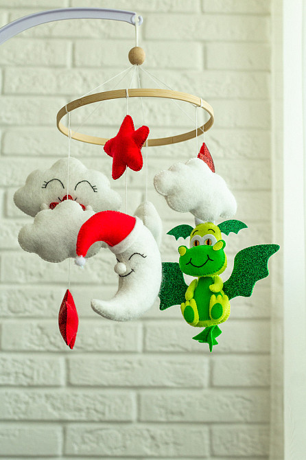 Дитячий мобіль на ліжечко «Дракон» Київ - фото 7