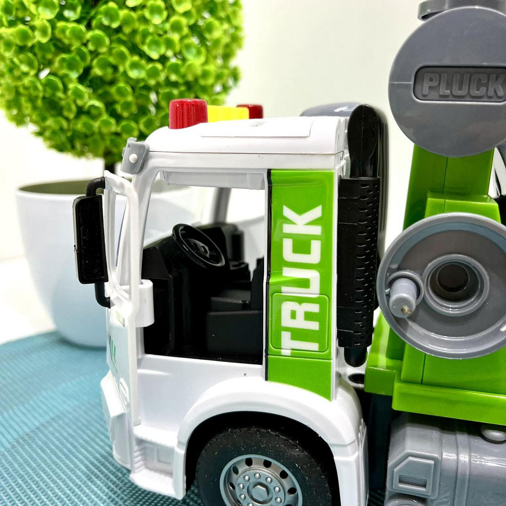 Спецтехніка Бетонозмішувач світло звук рухомі деталі масштаб 1:16 Зелений (ZH 812-1) Чернігів - фото 5