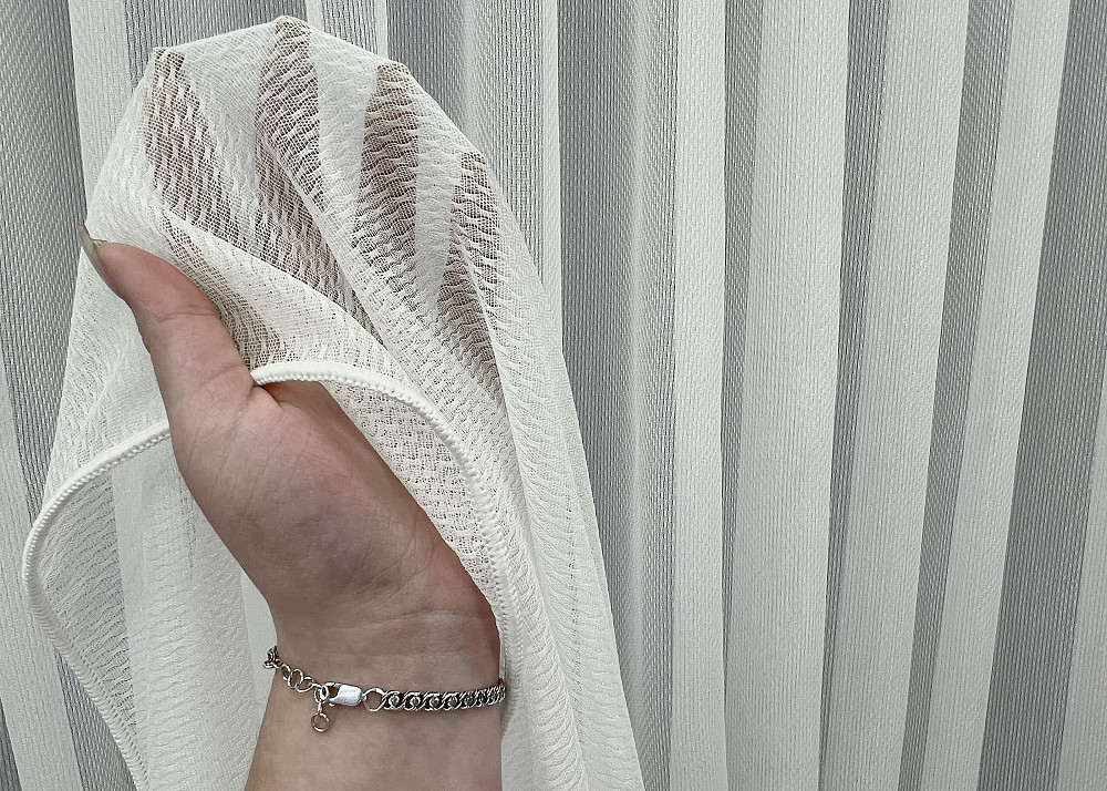 Тюль VR-Textil 1989т Жаккард фактурный Молочный 250х270 см (42-1232) Киев - изображение 4