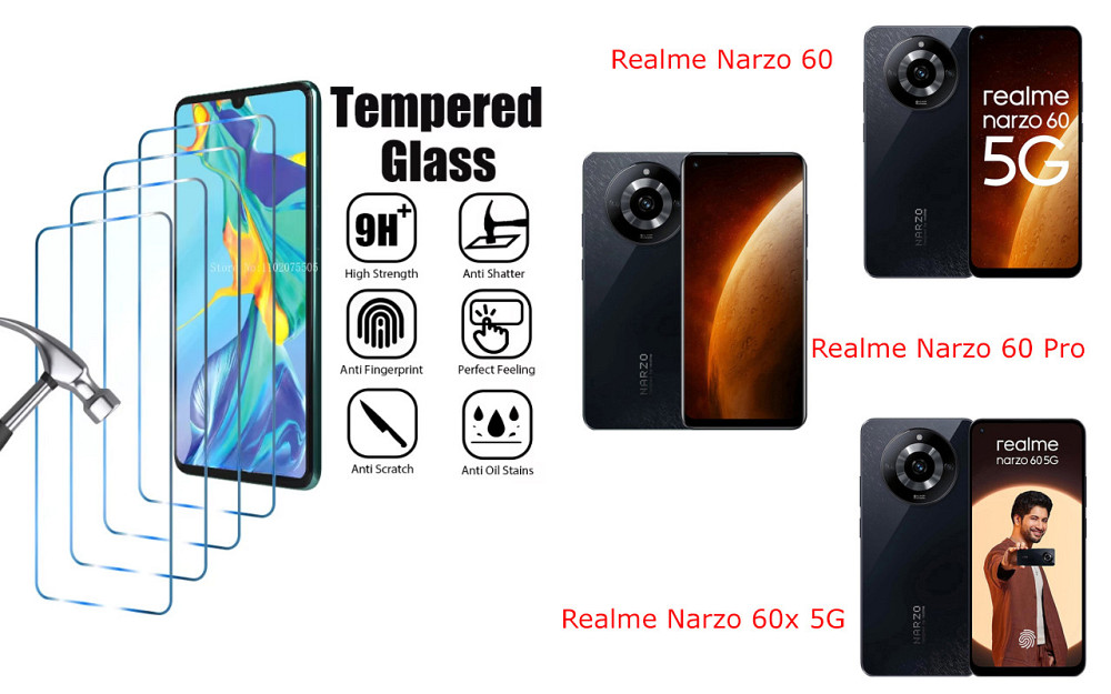 Захисне скло ArmorGlass для Realme Narzo 60, Narzo 60 Pro, Narzo 60x 5G – стійке до подряпин та ударів Київ - фото 1