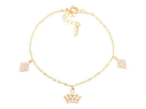 Браслет позолота 18K Ціпок з підвісками» 17-20см*1,5мм 251813 ТМ XUPING Київ