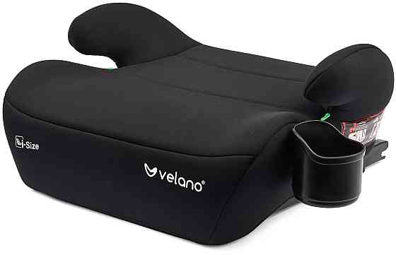 Бустер автокрісло Velano Primo i-Size 125-150 см Isofix + підсклянник Чорний Київ