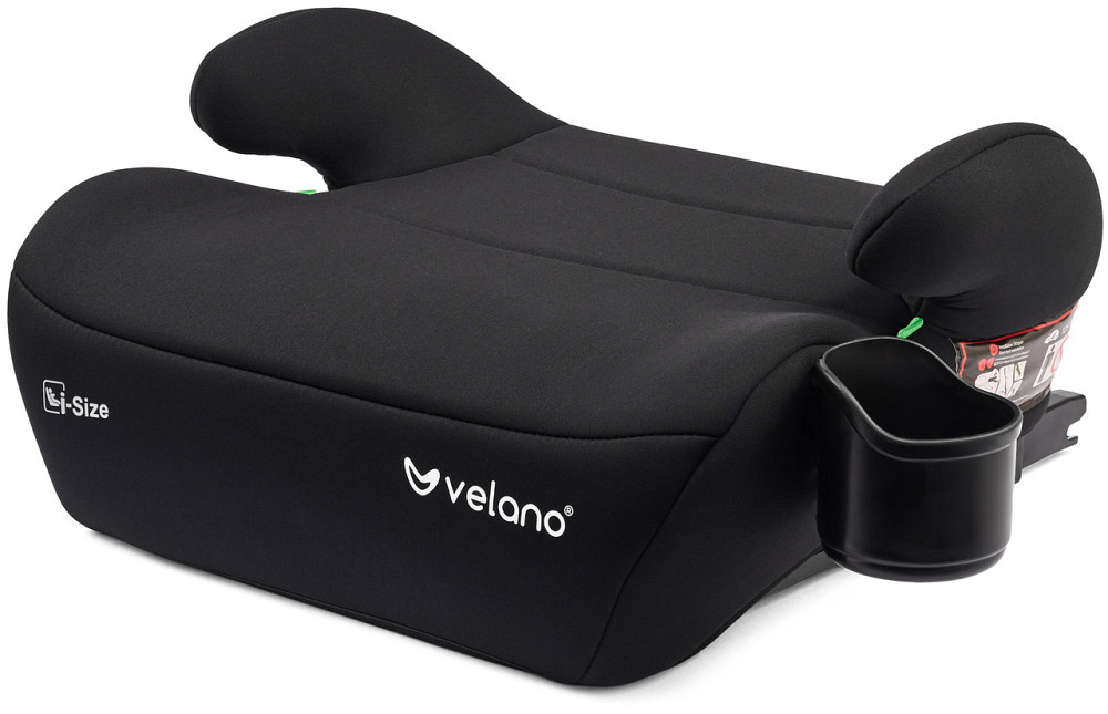 Бустер автокрісло Velano Primo i-Size 125-150 см Isofix + підсклянник Чорний Київ - фото 1