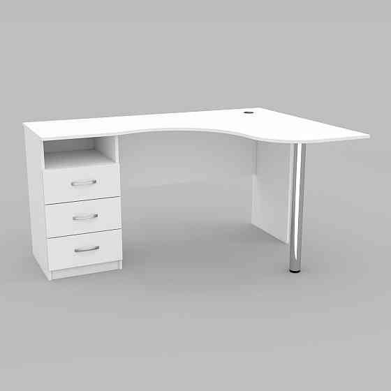 Стіл кутовий з шухлядами ОСК-4, Білий, 1500/1100/760 Львів