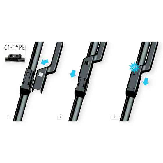 Щетки дворника oximo модельные безкаркасные (к-т 2шт) c1-type 700 + 650 мм Мукачево