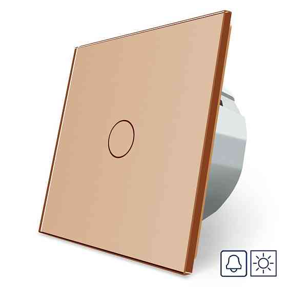 LIVOLO Сенсорна кнопка 1 сенсор Сухий контакт Livolo золото скло (VL-C701IH-13) Коломия