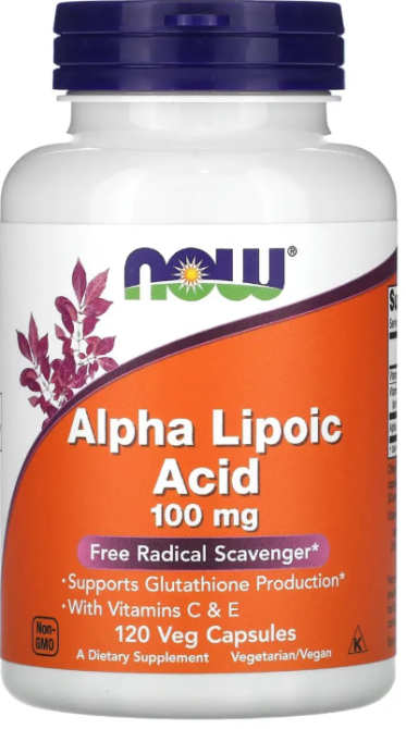 Альфа-липоевая кислота Now Foods Alpha Lipoic Acid 100mg 120 раст капс Киев - изображение 3