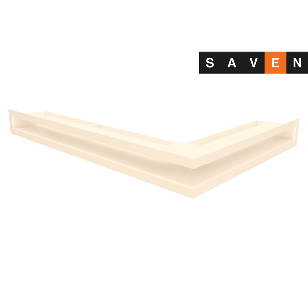 Вентиляционная решетка для камина угловая левая SAVEN Loft Angle 60х400х600 кремовая Львов - изображение 1