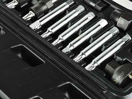 Набір ключів "GeKo" для генератора змінного струму [к-т 13шт] з хром-ванадієвої легованої сталі [Cr-V] Стрий