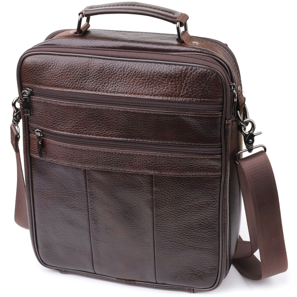 Деловая мужская сумка из натуральной кожи Коричневый (Vintage) Киев - изображение 12