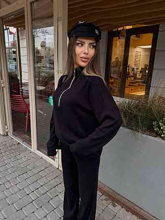 Жіночий стильний повсякденний костюм турецький ангора рубчик Одеса