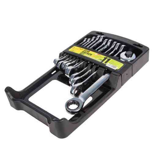 Набір ключів комбінованих тріскачкових 11 предметів , 8-19мм Alloid Одеса