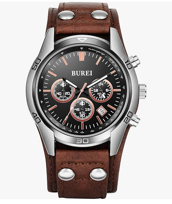 Чоловічий водонепроникний кварцовий годинник з хронографом BUREI Луцк - изображение 1