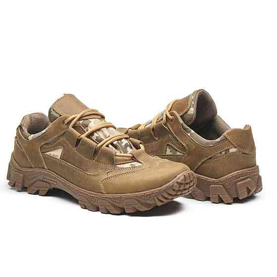 Чоловічі тактичні кросівки з натуральної шкіри та кордури колір-кайот 43 (28,5) Харків