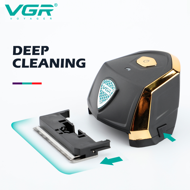 Машинка для стрижки водонепроникна VGR V-910 700 mAh (9 насадок) Вінниця - фото 4