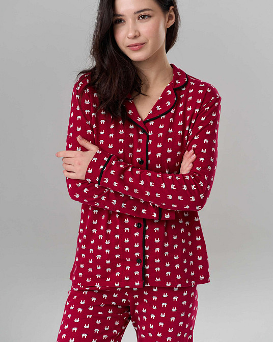 Женский комплект Интерлок - Котики - Family look мама/дочка Nicoletta 96779 S Киев - изображение 2