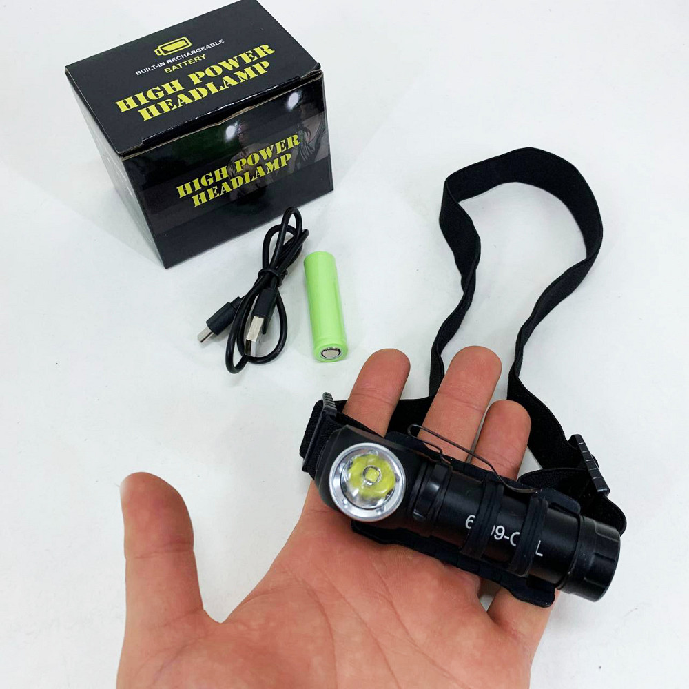 Мощный аккумуляторный налобный фонарик Police 6609-LED, Фонарик диодный налобный налобник VN-36 Ивано-Франковск - изображение 1