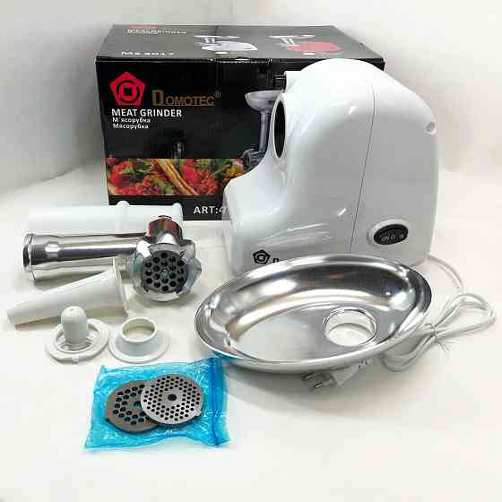 Потужна м'ясорубка електрична для дому Domotec, Електрична м'ясорубка багатофункціональна 2 швидкості OC-34 Львів