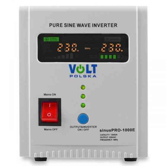 Гібридний ДБЖ інвертор Volt Polska SINUS PRO 1000E 12V 220V 700/1000W (3SP091012E) Київ