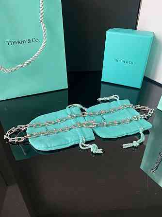 Тиффани цепь крупная посеребрение / с цирконием / упакована в мешочек Tiffany Одесса