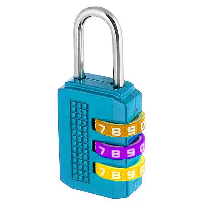 Замок навесной 23 мм с кодом голубой Киев - изображение 1