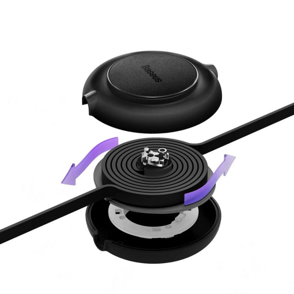 Кабель Baseus Free2Draw Retractable Crystal Fast Charging Data Cable USB to M+L+C 3.5A 1.1m Cluster Black Одесса - изображение 4