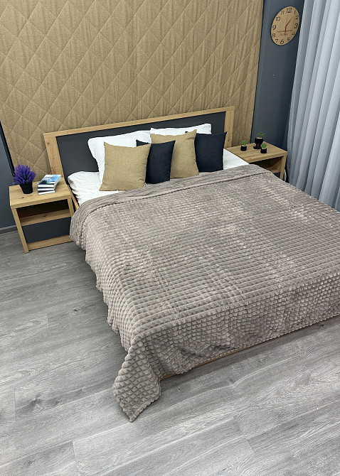 Плед-покривало Кубик 200х220 см (+-10см) Світло-сірий (87-228) Київ - фото 6