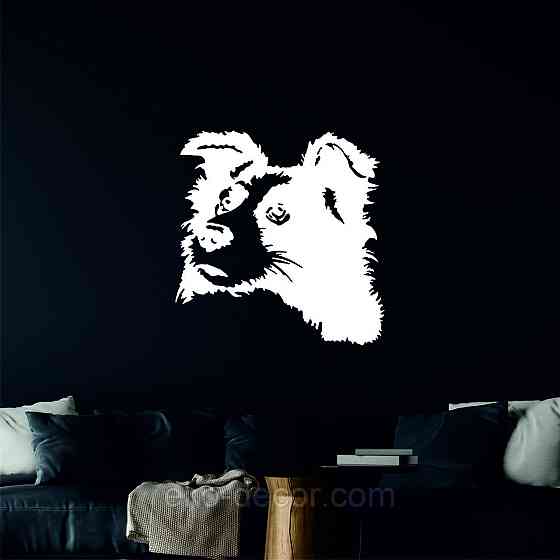 Декоративне настінне Панно «Бордер-Колі», Декор на стіну 70*68 см, Білий Київ