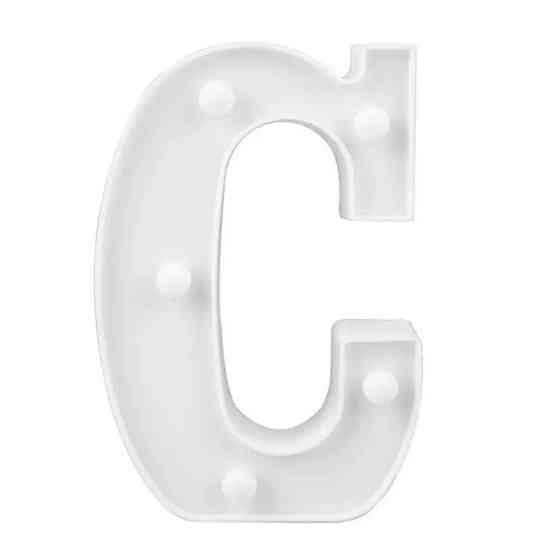 Объемная буква C led маленькая 16 на 11 см белый Киев