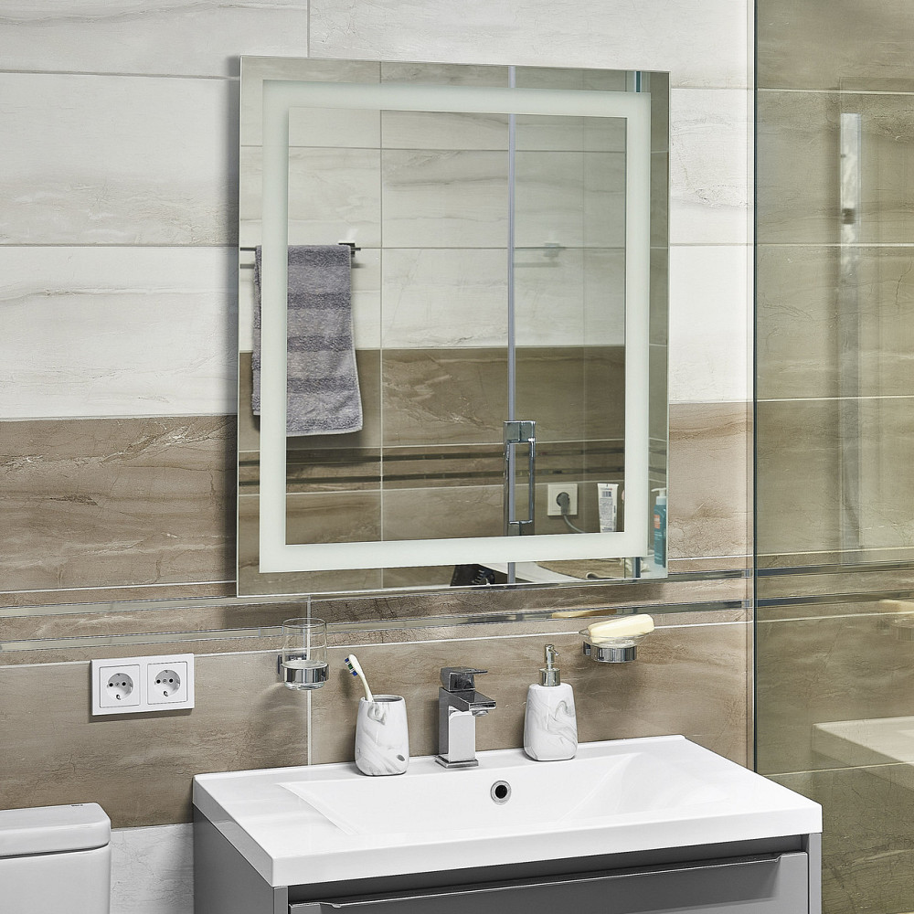 Дзеркало UNIO MRR-01 SQR-AA-H 700 x 800 mm LED FL з підігрівом (000027269) Київ - фото 2