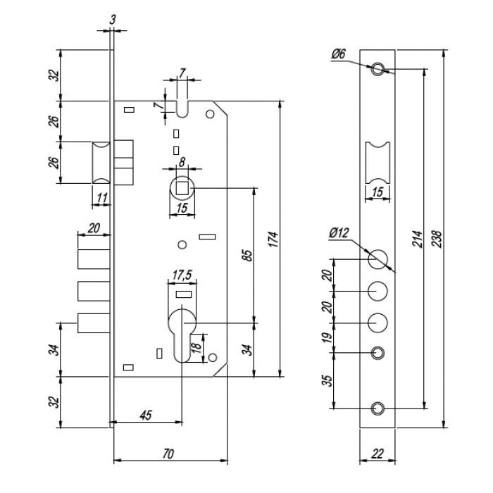 Замок врізний Avers 2800-CR with BP Харків - фото 2