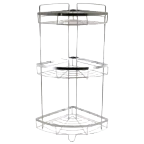 Полиця для ванної кімнати кутова 3-ярусна 23*23*54,5см DNB020 ZAUBERG Житомир - изображение 1