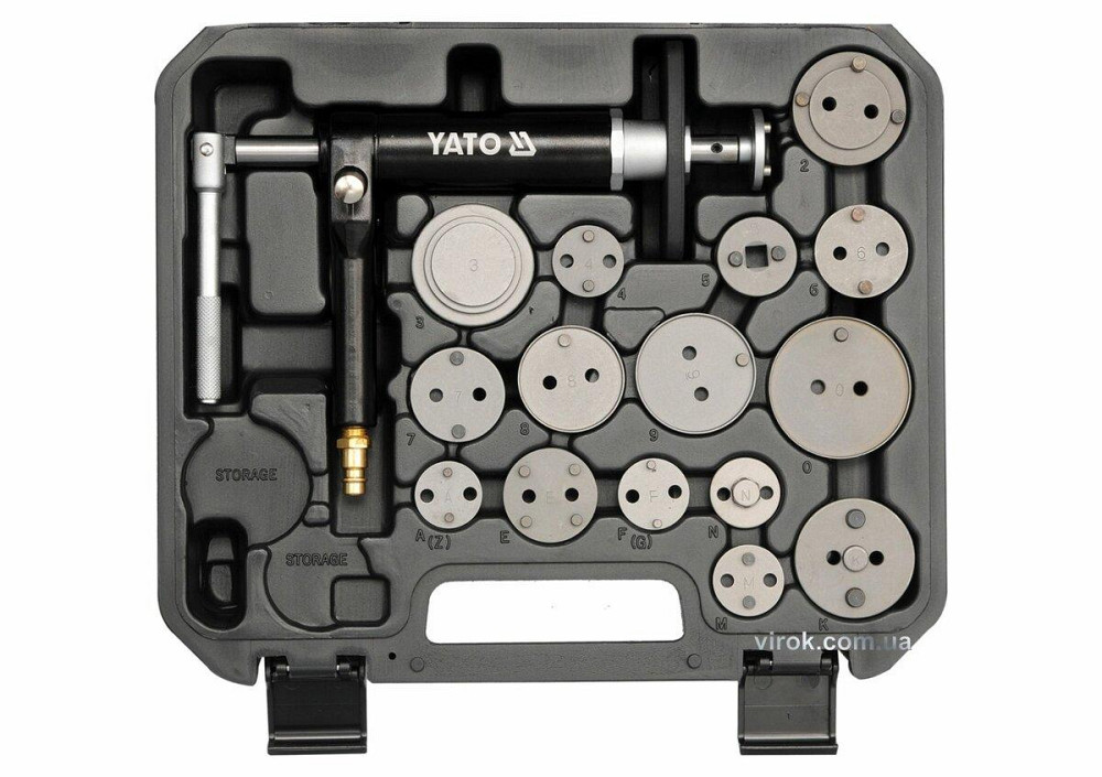 Гальмівні затискачі YATO пневматичні, 16 елементів [5] Одеса - фото 1