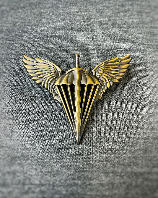Беретний знак ДШВ нового зразка статутний метал Запоріжжя - фото 1