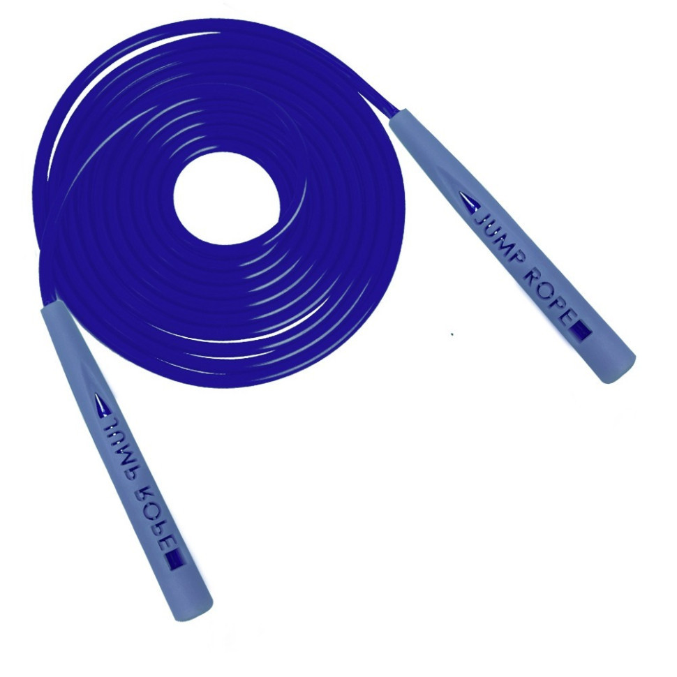 Скакалка регульована для фітнесу, кросфіту, боксу Jump NE-LG-3567BL, синя Вінниця - фото 1