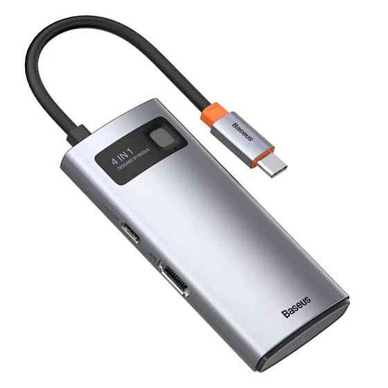 Хаб адаптер перехідник Baseus Metal Gleam Series 4в1 багатофункціональний CAHUB-CY0G Одеса