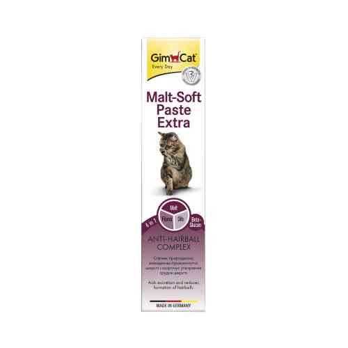 Паста GimCat Every Day Malt-Soft Paste Extra для кошек для вывода шерсти из желудка 20 г Киев